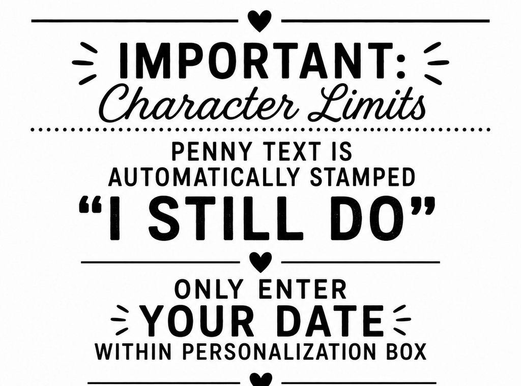 I still do Anniversary penny keychain with date
