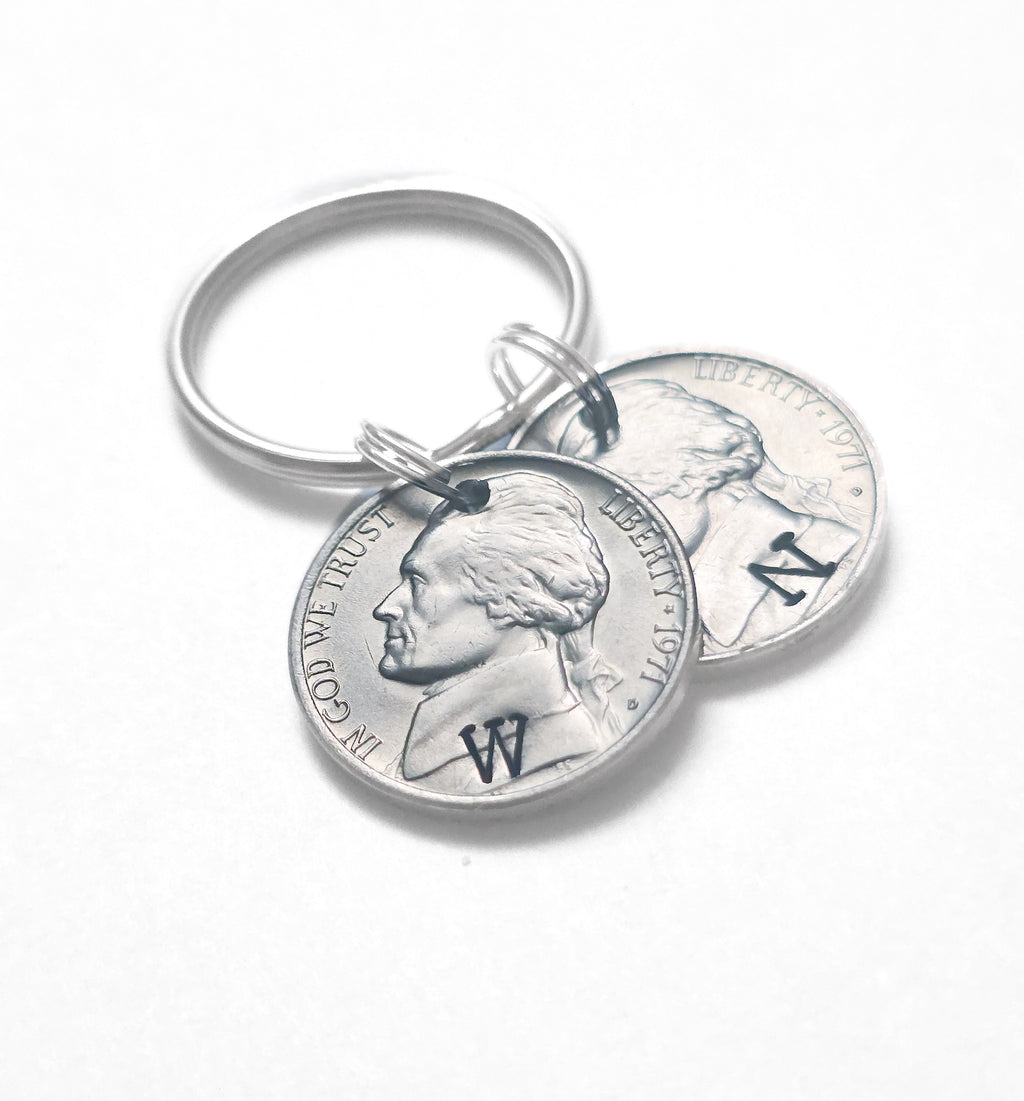 55th Birthday Gift – Double Nickel Personalized Keychain