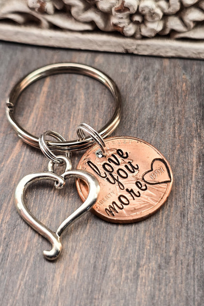 Love you more anniversary Penny Keychain