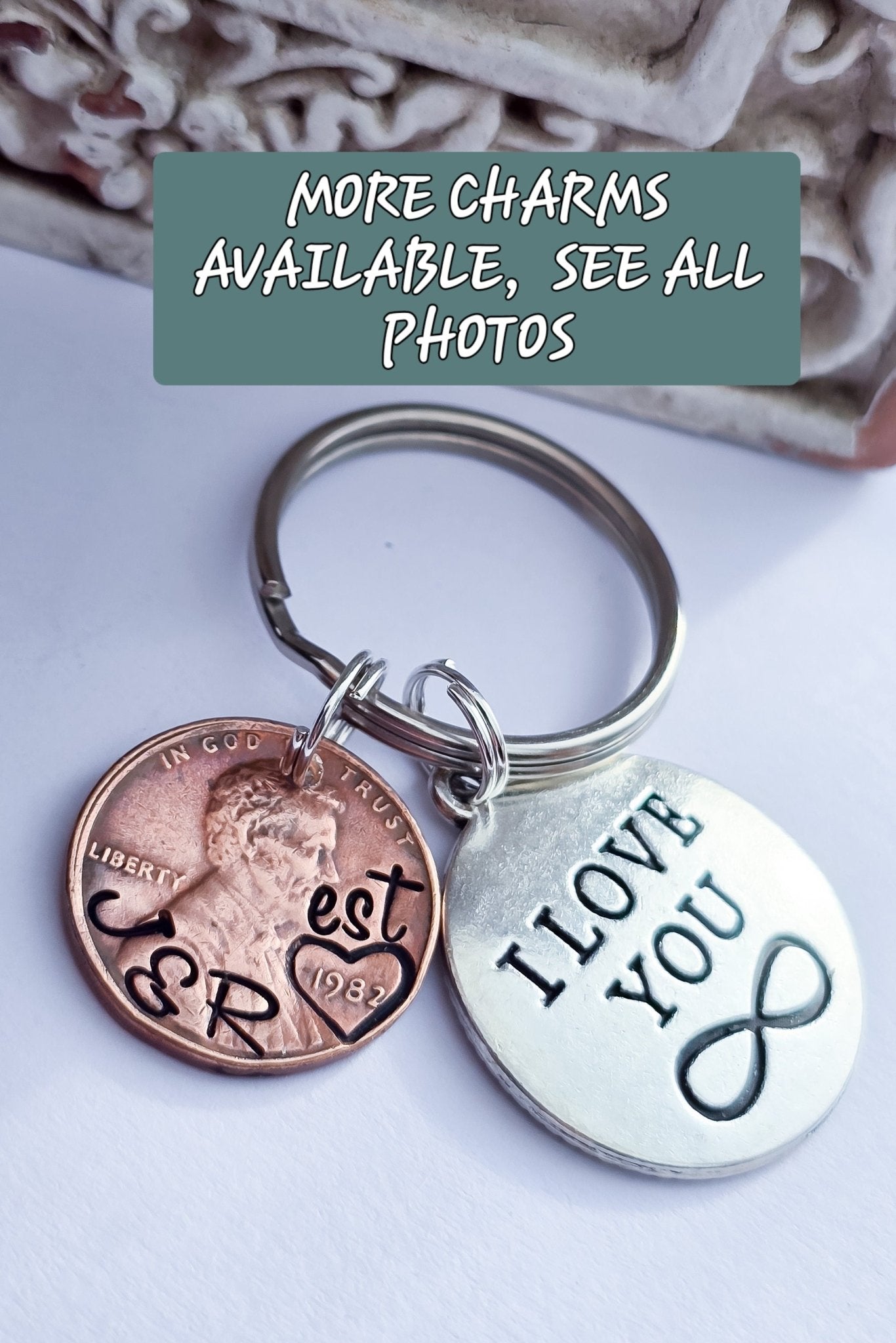 Unique Personalized Anniversary Penny Keychain