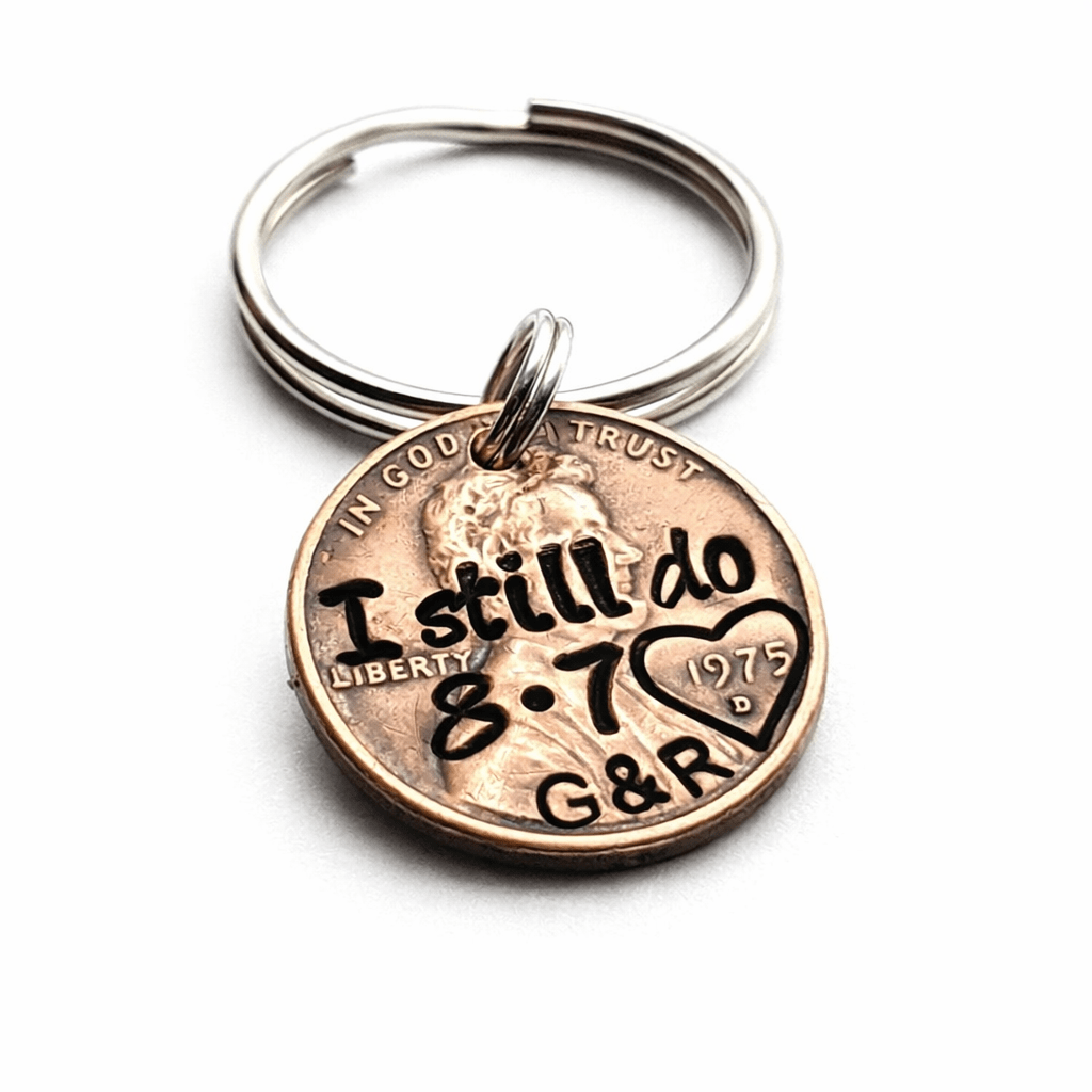 I still do Anniversary penny keychain with date