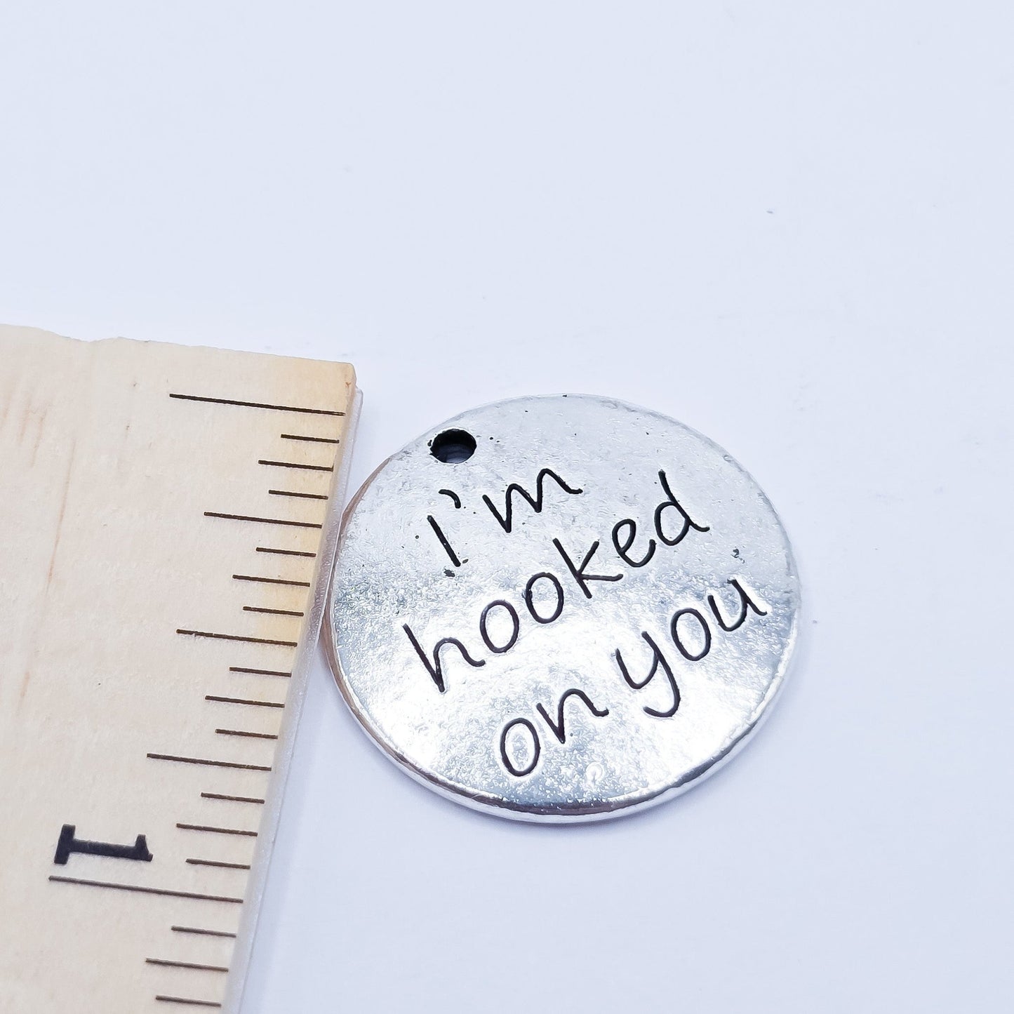 I'm hooked on you charm. ADD on charm for keychain - DAYZEECREATIONZ, PERSONALIZED GIFTS3