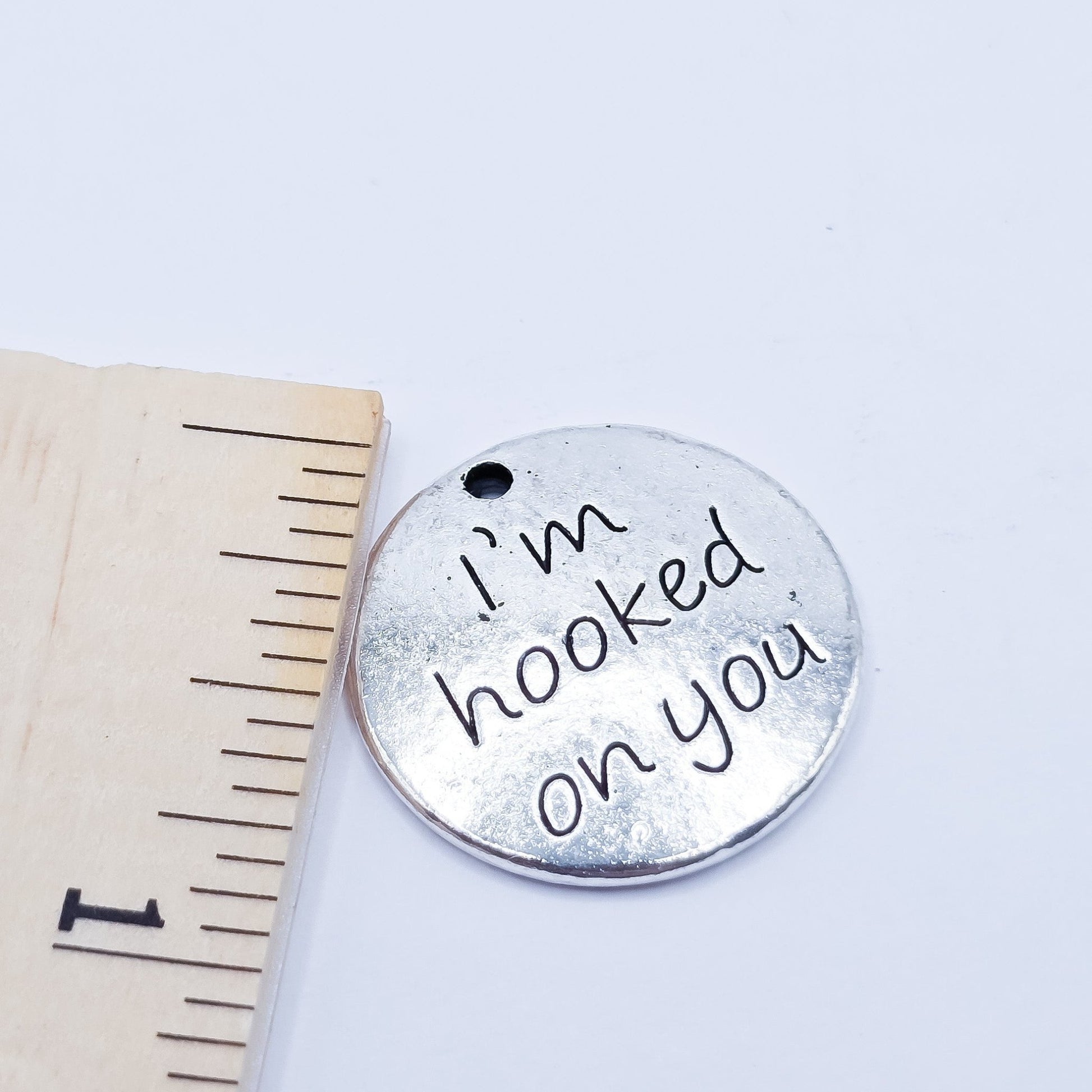 I'm hooked on you charm. ADD on charm for keychain - DAYZEECREATIONZ, PERSONALIZED GIFTS3