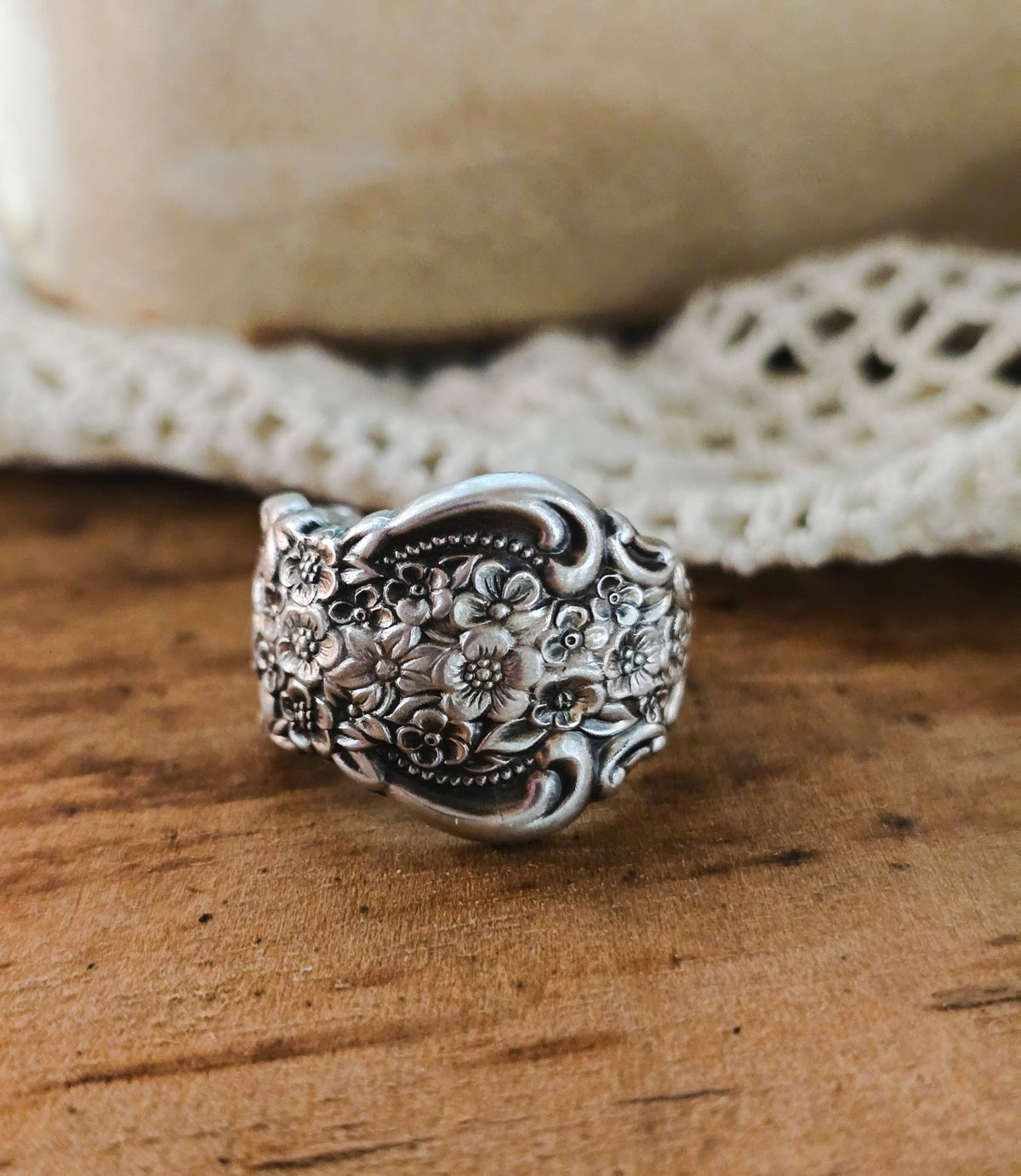 Renaissance Spoon Ring – 1971 Vintage Silverware, Rare Find
