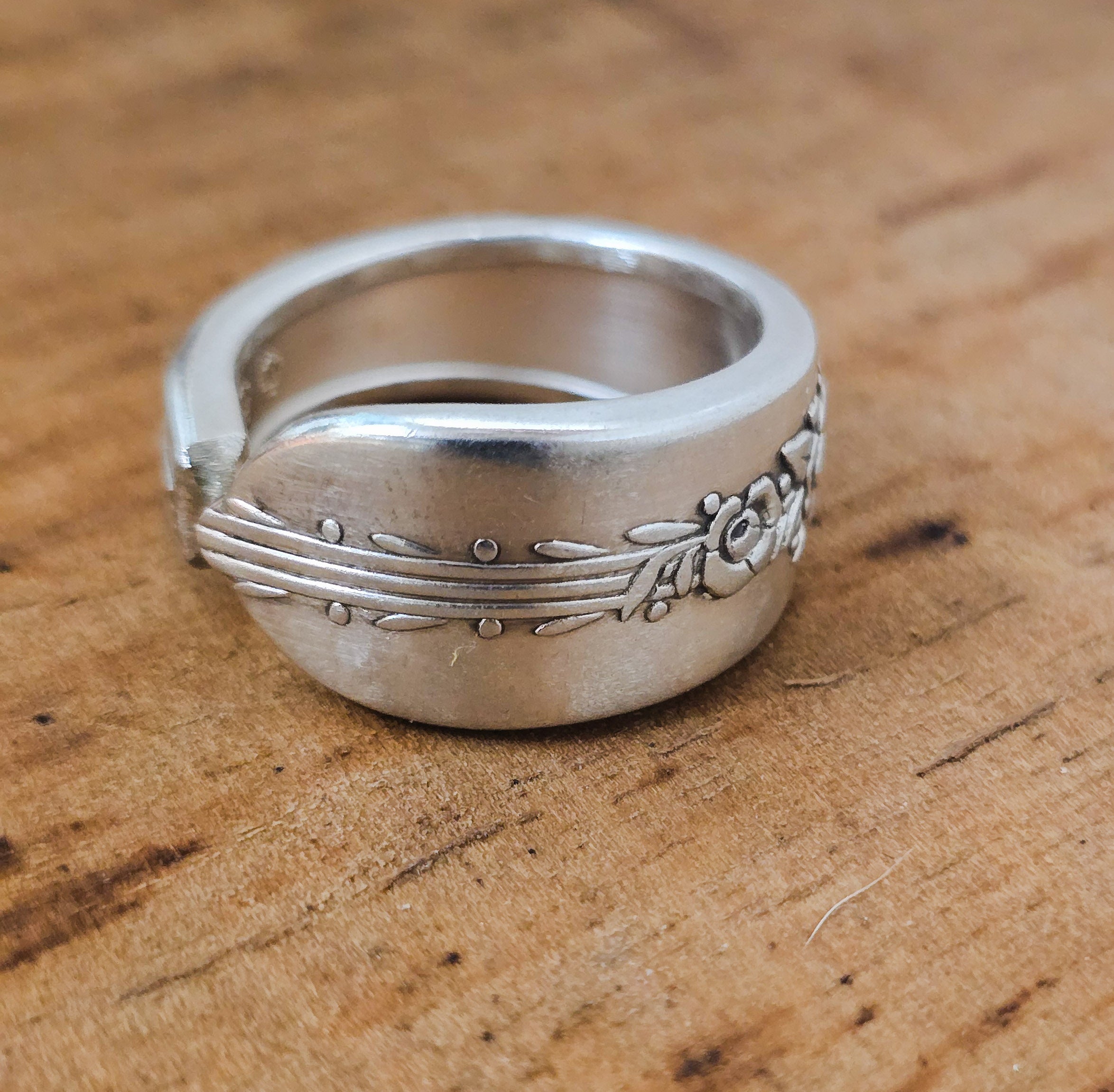 Vintage Silverplate Spoon Ring – 1939 Royal Rose Pattern
