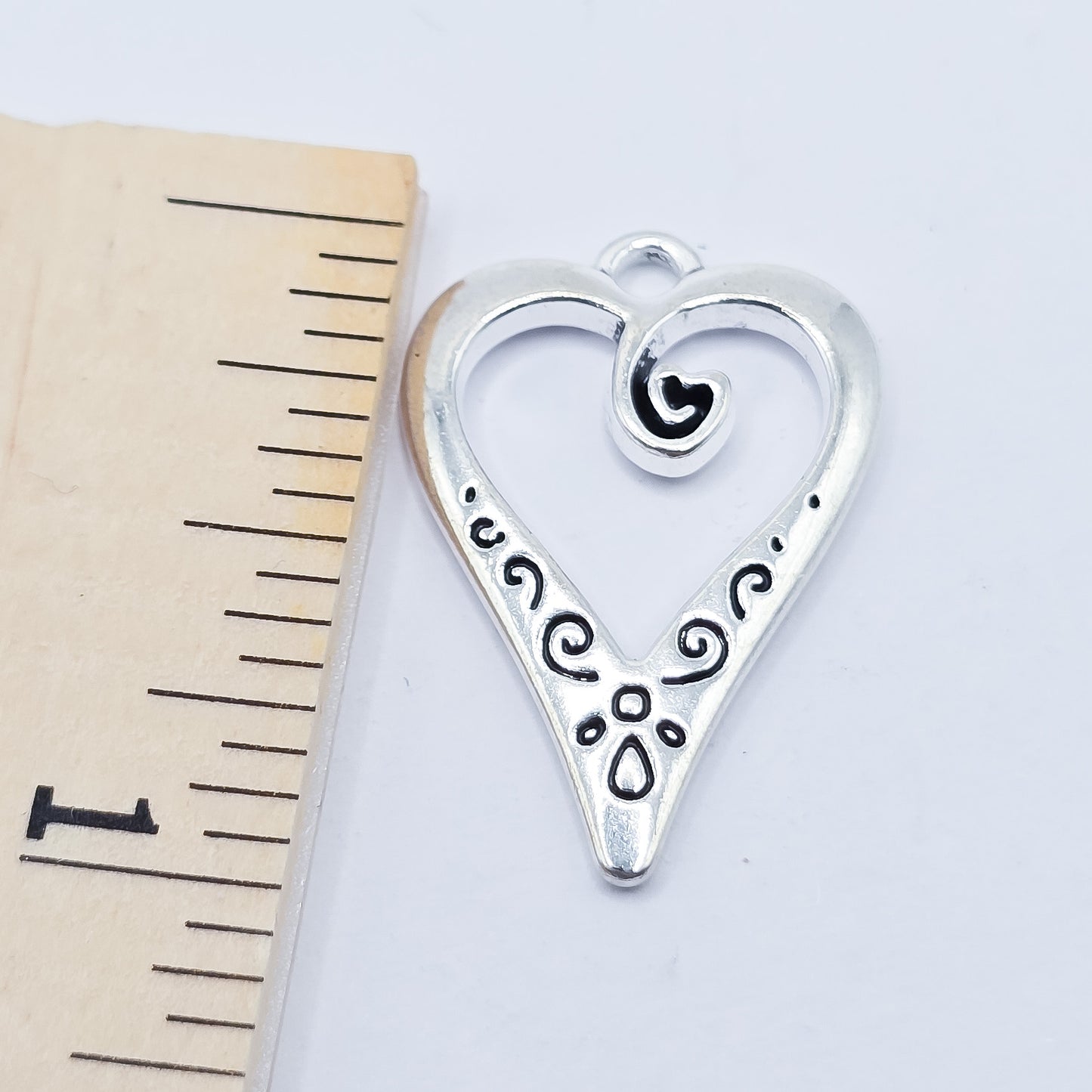 Large open heart decorative heart charm. ADD on charm for keychain - DAYZEECREATIONZ, PERSONALIZED GIFTS4