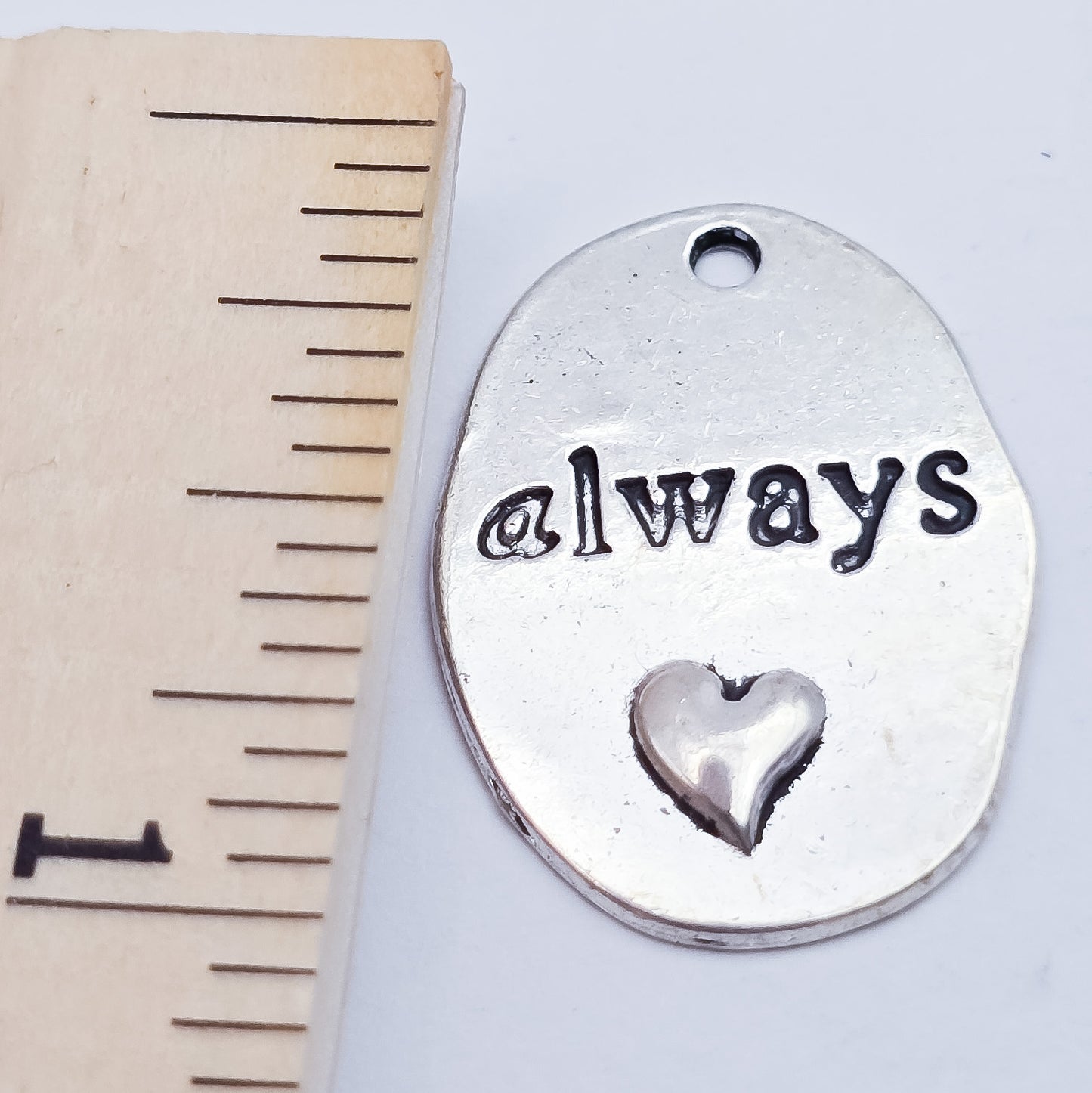 Always (word) with raised heart charm. ADD on charm for keychain - DAYZEECREATIONZ, PERSONALIZED GIFTS1