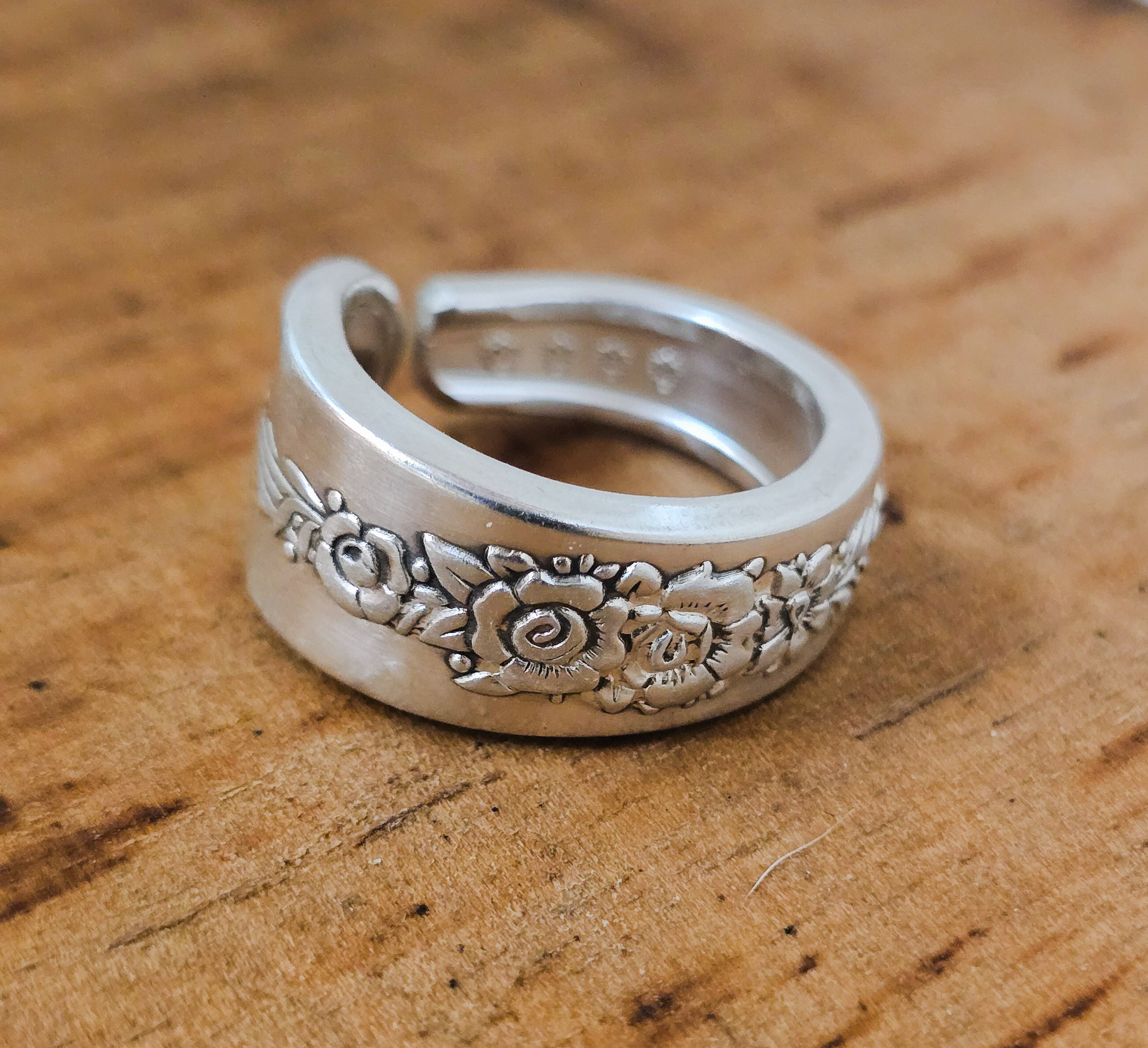 Vintage Silverplate Spoon Ring – 1939 Royal Rose Pattern