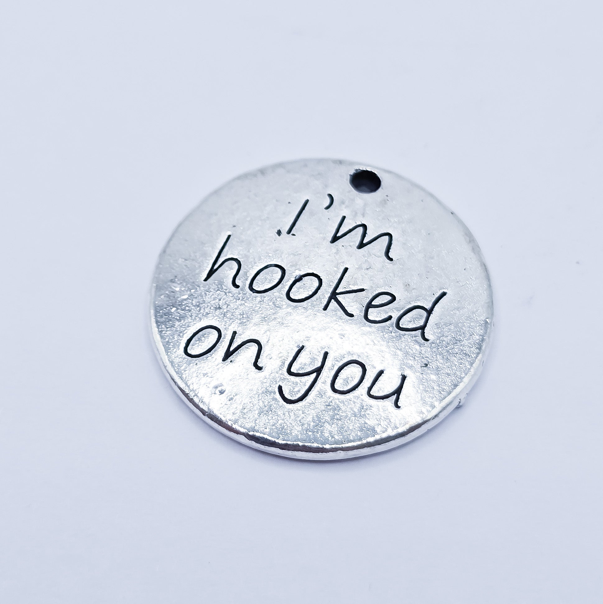I'm hooked on you charm. ADD on charm for keychain - DAYZEECREATIONZ, PERSONALIZED GIFTS2