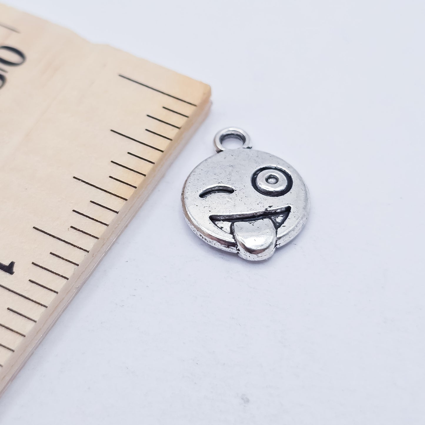 Smile charm with tongue, ADD on charm for keychain - DAYZEECREATIONZ, PERSONALIZED GIFTS-2