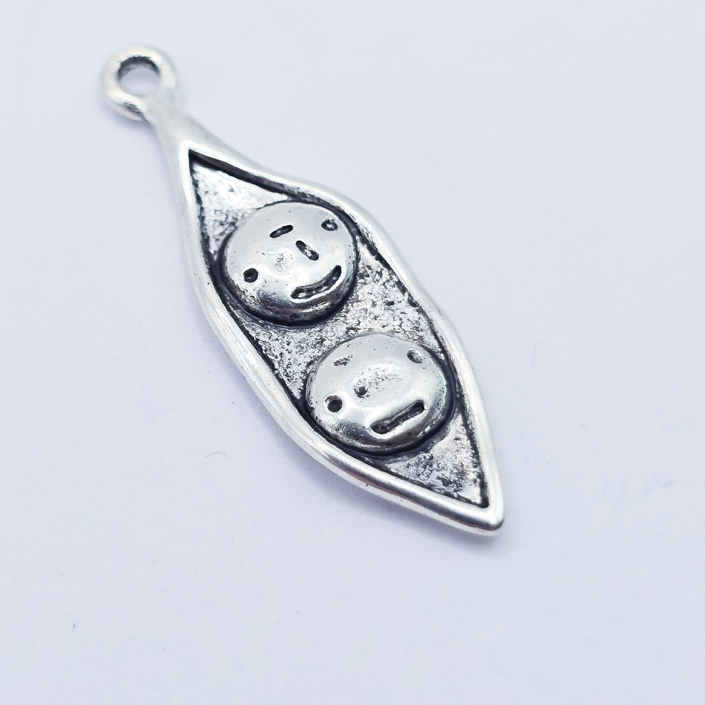 Peas in a pod, 2 peas in pod charm, ADD on for keychain - DAYZEECREATIONZ, PERSONALIZED GIFTS-1