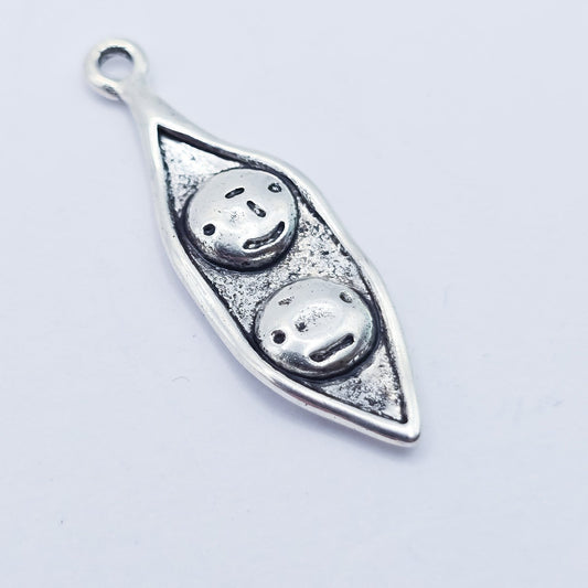 Peas in a pod, 2 peas in pod charm, ADD on for keychain - DAYZEECREATIONZ, PERSONALIZED GIFTS-1