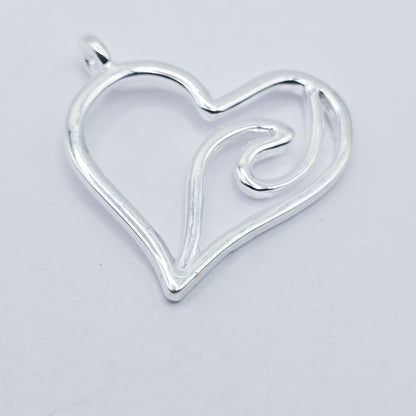 Heart shaped charm with wave in center, ADD on for keychain - DAYZEECREATIONZ, PERSONALIZED GIFTS--1