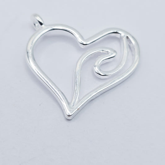 Heart shaped charm with wave in center, ADD on for keychain - DAYZEECREATIONZ, PERSONALIZED GIFTS--1