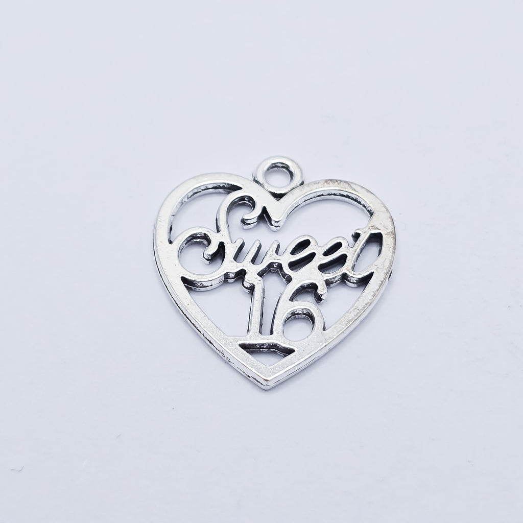 silver heart with sweet 16 in the middle2