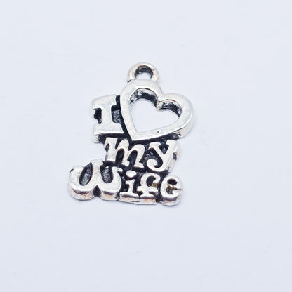 I ❤️ my wife charm. ADD on charm for keychain - DAYZEECREATIONZ, PERSONALIZED GIFTS3