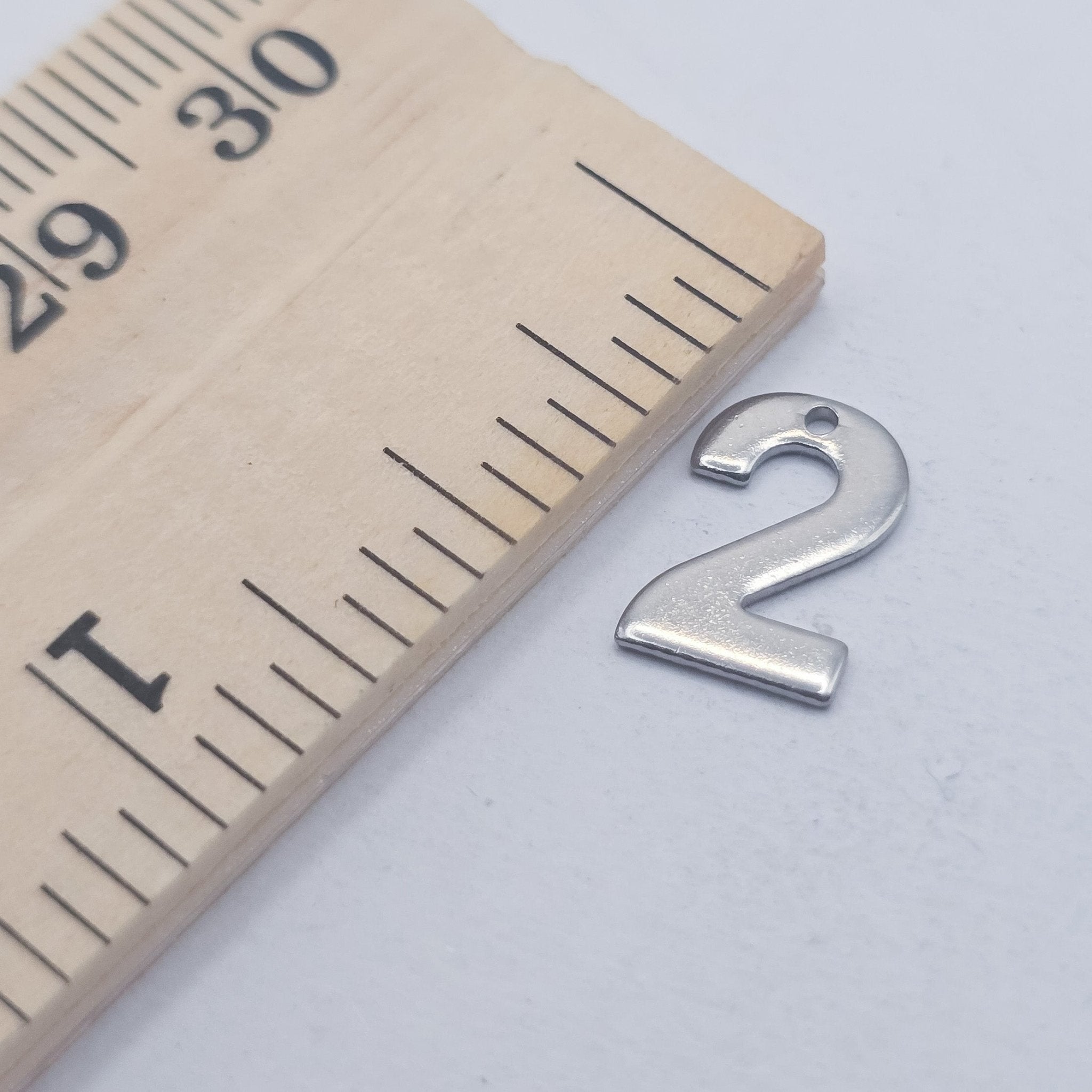 silver number 2 charm second photot