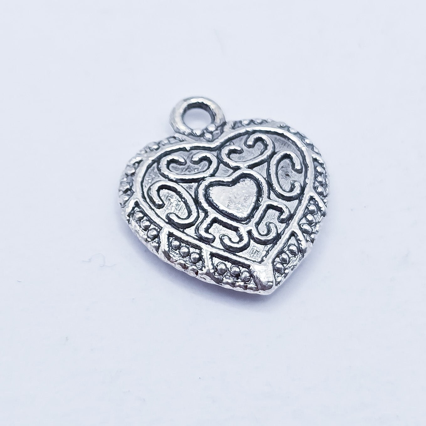 Small 3D filigree heart charm. ADD on charm for keychain - DAYZEECREATIONZ, PERSONALIZED GIFTS1