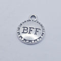 small BFF round "badge" charm