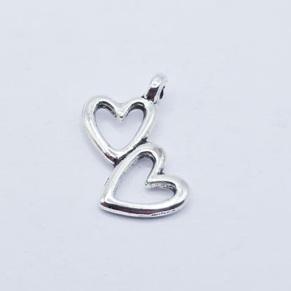 Small double heart charm. Anniversary, wedding, Boyfriend, ADD on charm for keychain - DAYZEECREATIONZ, PERSONALIZED GIFTS2