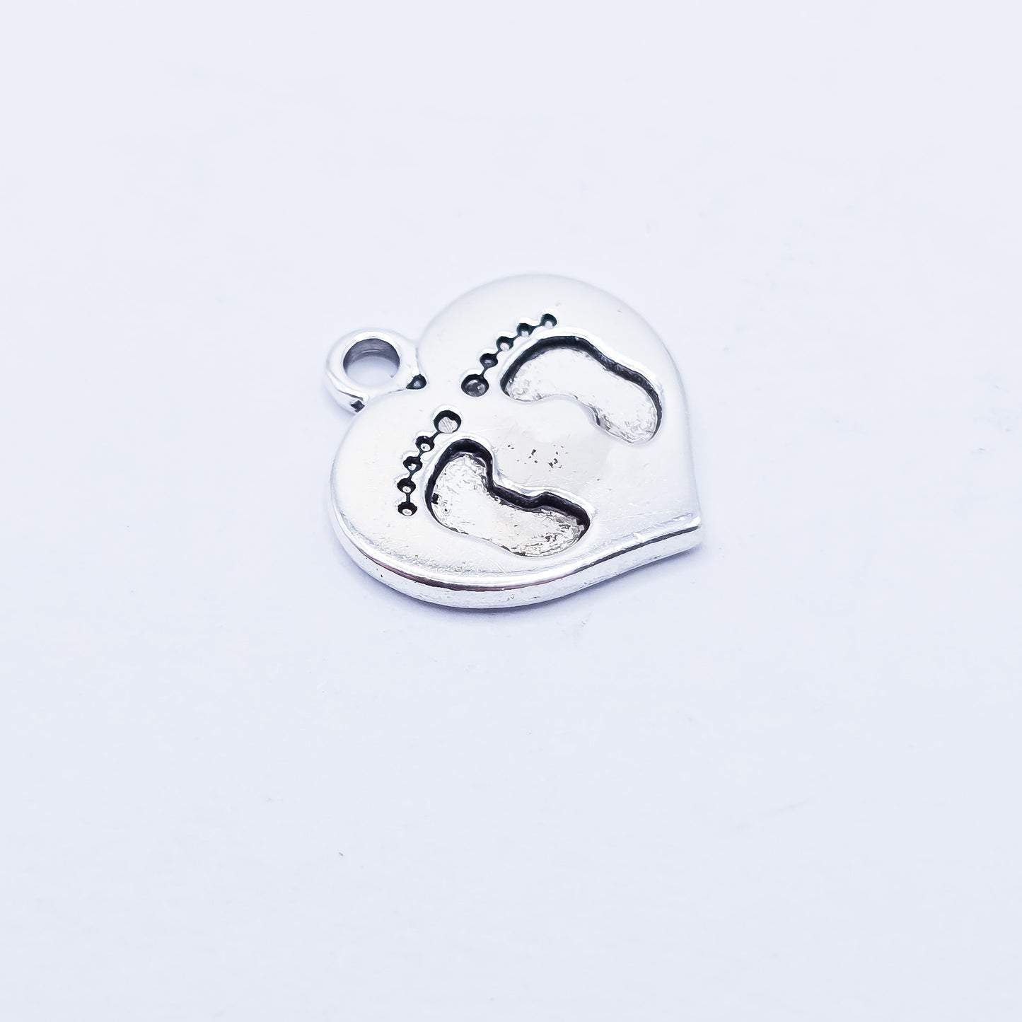 Heart Charm with Baby footprint. ADD on charm for keychains-this item. - DAYZEECREATIONZ, PERSONALIZED GIFTS2