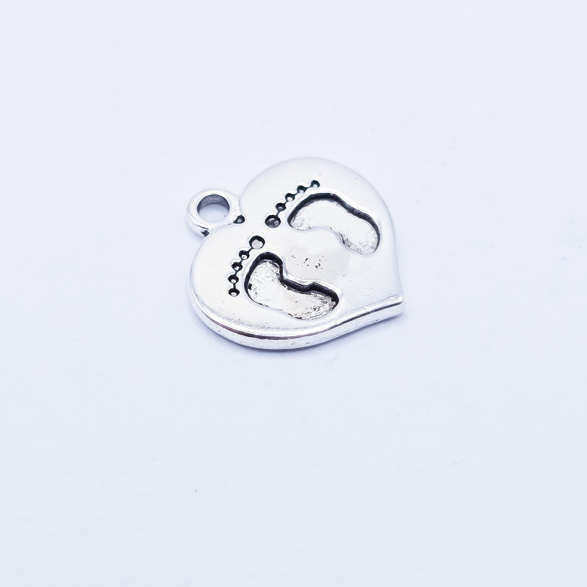 Heart Charm with Baby footprint. ADD on charm for keychains-this item. - DAYZEECREATIONZ, PERSONALIZED GIFTS2