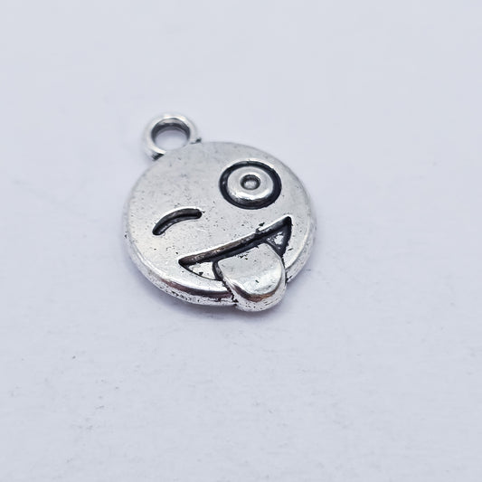 Smile charm with tongue, ADD on charm for keychain - DAYZEECREATIONZ, PERSONALIZED GIFTS-1