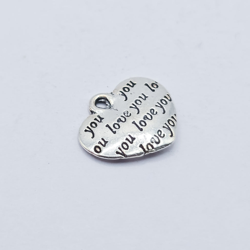 Extra Small Love you heart shaped charm. ADD on charm for keychain - DAYZEECREATIONZ, PERSONALIZED GIFTS1