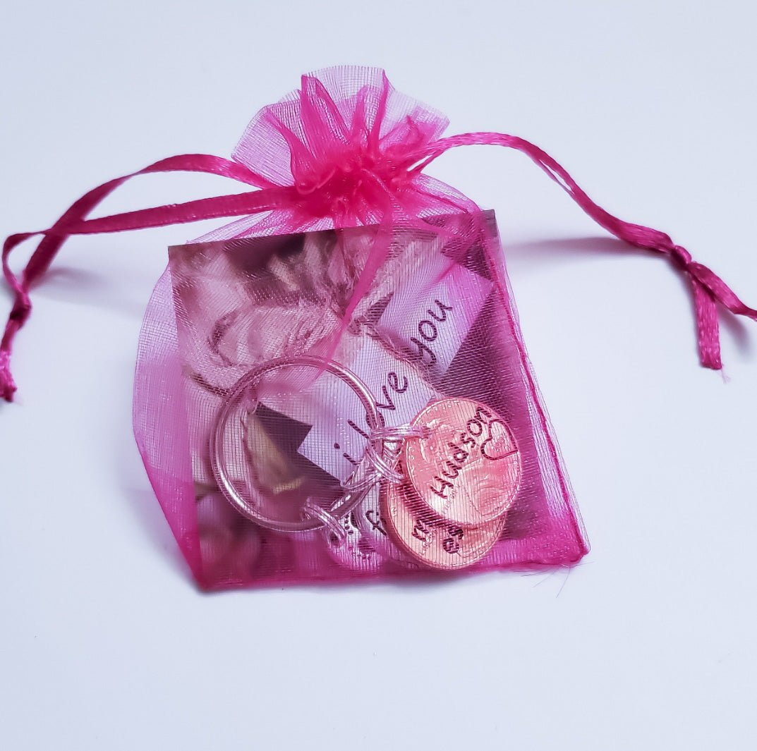 "Your First Breath" Customized Penny Keychain for Mom