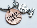 Personalized Daddy Penny Keychain with Baby Boy charm