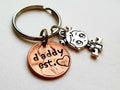 Personalized Dad Penny Keychain with Baby Girl charm