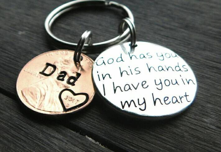Penny from Heaven Memorial Keychain with Charm(s) shown