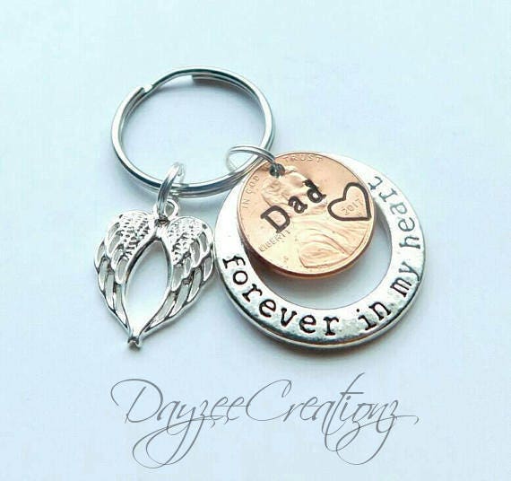 Custom Personalized Penny From Heaven Memorial Keychain - DAYZEECREATIONZ, PERSONALIZED GIFTS-2