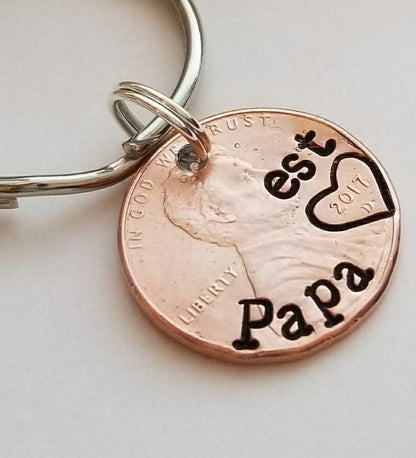 Fun and Creative Customized Gift for Grandpa | Lucky Penny Keychain | Father's Day | Grandparent's Day | Papa Gift | Valentine's Day | Christmas Gift