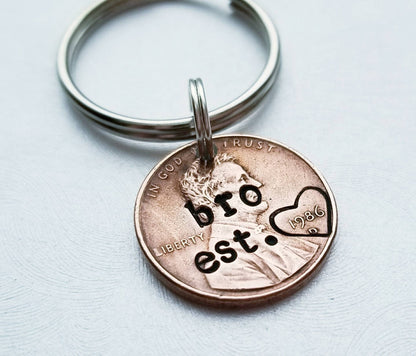 Custom Brother Personalized Penny keychain