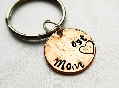 Personalized Penny Keychain for Mother's Day, Sentimental & Meaningful Gift