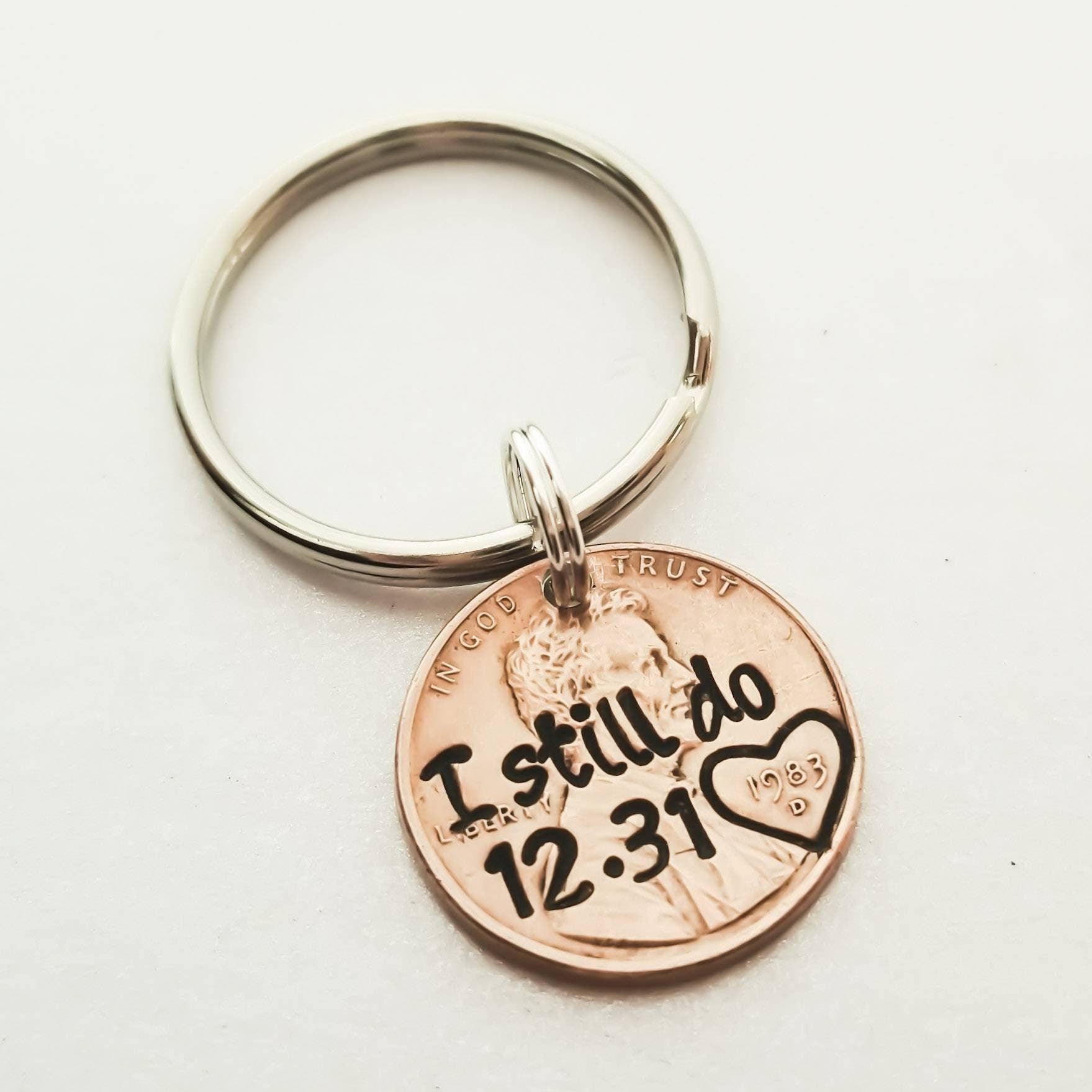 Anniversary I still do penny keychain - DAYZEECREATIONZ, PERSONALIZED GIFTS-2