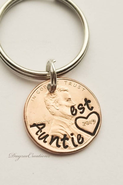 Personalized Aunt Penny Keychain