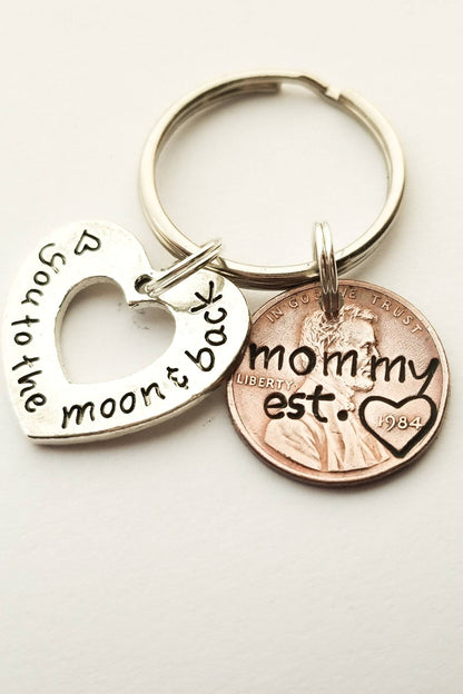 Creative Mother's Day Gift, Personalized Penny Keychain