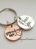 I love you Penny Keychain for Grandma, Customizable