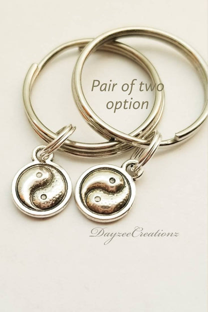 Yin and yang keychain