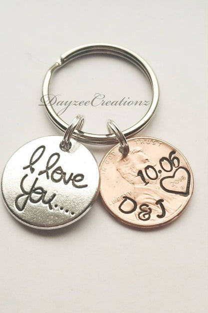 I love you Anniversary Keychain