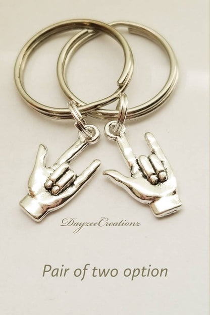 ASL - Sign Language I love you Keychain