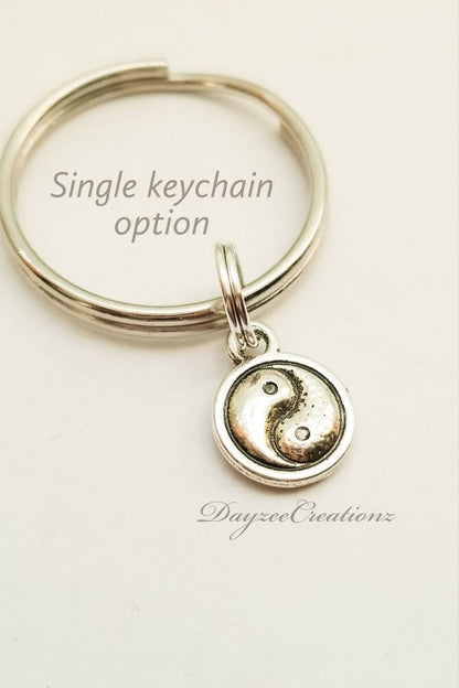 Yin and yang keychain