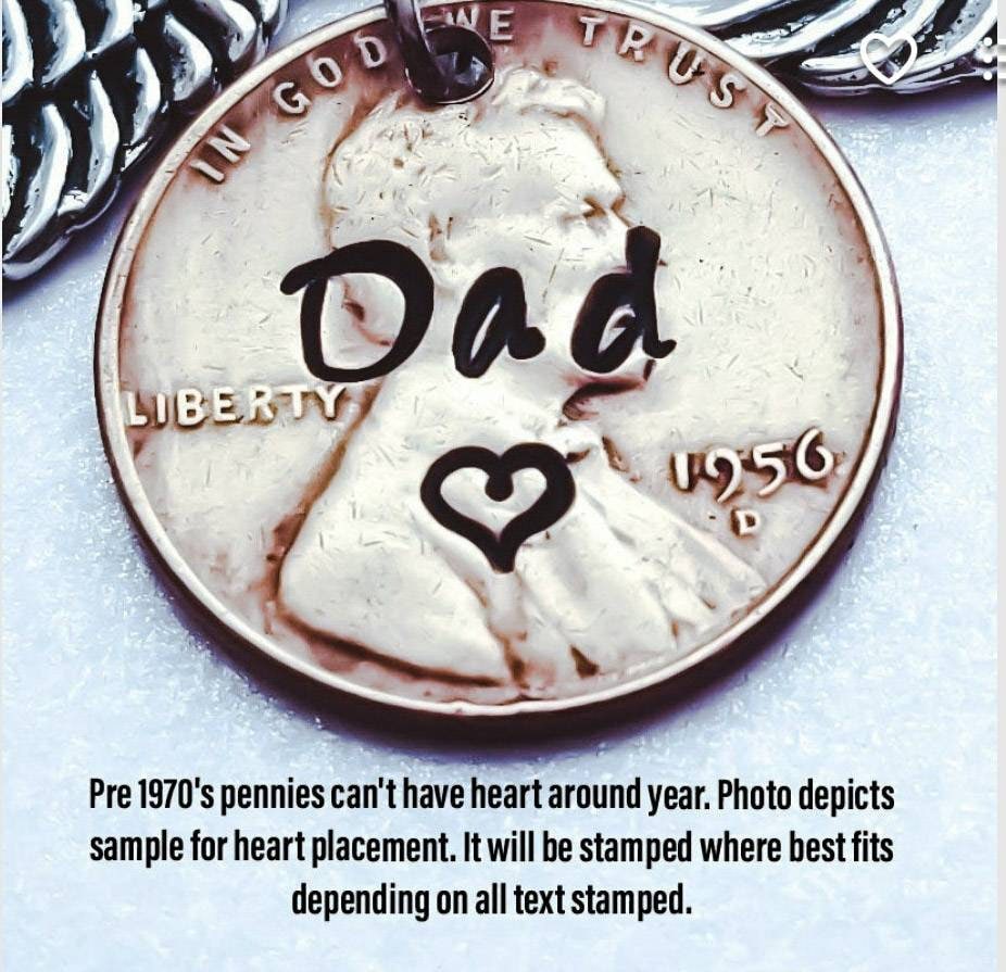 Personalized Daddy Penny Keychain, Christmas Gift For Dad, Father's Day Gift, From Child, From Wife, Valentine's Day, For Men, Custom, Son