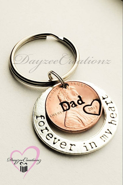 Custom Personalized Penny From Heaven Memorial Keychain - DAYZEECREATIONZ, PERSONALIZED GIFTS-2