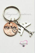 Fly Safe Penny Keychain