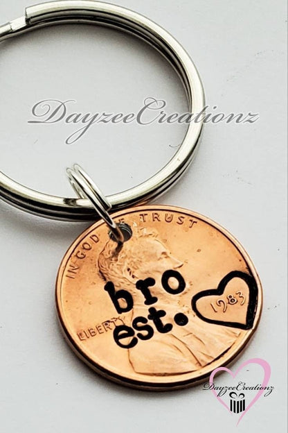 Custom Brother Personalized Penny keychain