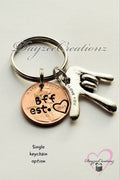 Best Friend/ BFF penny keychain with ASL charm
