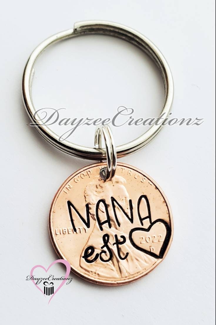 Custom Personalized Nana Penny Keychain